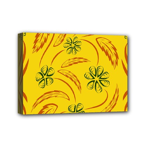 Folk Flowers Print Floral Pattern Ethnic Art Mini Canvas 7  X 5  (stretched) by Eskimos