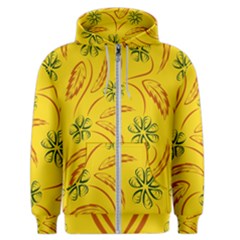 Folk Flowers Print Floral Pattern Ethnic Art Men s Zipper Hoodie