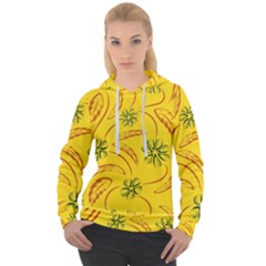 Folk Flowers Print Floral Pattern Ethnic Art Women s Overhead Hoodie