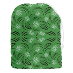 Folk Flowers Print Floral Pattern Ethnic Art Drawstring Pouch (3xl) by Eskimos