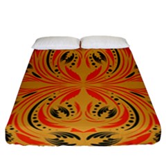 Folk Flowers Print Floral Pattern Ethnic Art Fitted Sheet (california King Size) by Eskimos