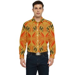 Folk Flowers Print Floral Pattern Ethnic Art Men s Long Sleeve  Shirt by Eskimos