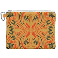 Folk Flowers Print Floral Pattern Ethnic Art Canvas Cosmetic Bag (xxl) by Eskimos