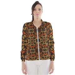 Folk Flowers Print Floral Pattern Ethnic Art Women s Windbreaker