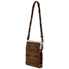 Folk Flowers Print Floral Pattern Ethnic Art Multi Function Travel Bag by Eskimos