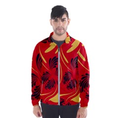 Folk Flowers Print Floral Pattern Ethnic Art Men s Windbreaker