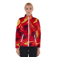 Folk Flowers Print Floral Pattern Ethnic Art Women s Bomber Jacket