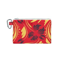 Folk Flowers Print Floral Pattern Ethnic Art Canvas Cosmetic Bag (small) by Eskimos