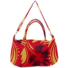 Folk Flowers Print Floral Pattern Ethnic Art Removal Strap Handbag by Eskimos