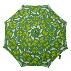 Folk Flowers Print Floral Pattern Ethnic Art Hook Handle Umbrellas (medium) by Eskimos