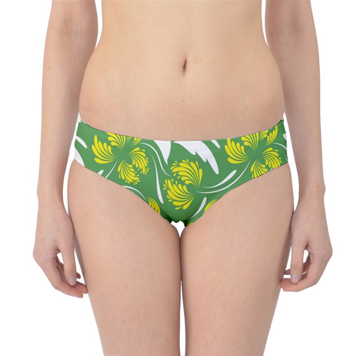 Folk flowers print Floral pattern Ethnic art Hipster Bikini Bottoms