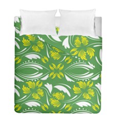 Folk Flowers Print Floral Pattern Ethnic Art Duvet Cover Double Side (full/ Double Size) by Eskimos