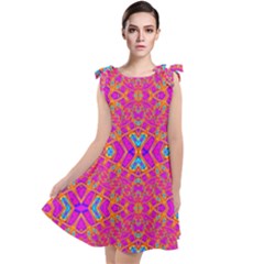 Pink Party Tie Up Tunic Dress by Thespacecampers