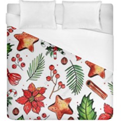 Pngtree-watercolor-christmas-pattern-background Duvet Cover (king Size)