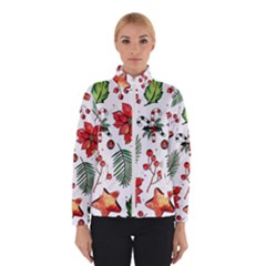 Pngtree-watercolor-christmas-pattern-background Women s Bomber Jacket by nate14shop