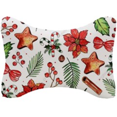 Pngtree-watercolor-christmas-pattern-background Seat Head Rest Cushion by nate14shop