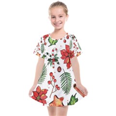 Pngtree-watercolor-christmas-pattern-background Kids  Smock Dress by nate14shop