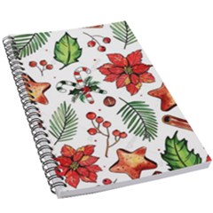 Pngtree-watercolor-christmas-pattern-background 5 5  X 8 5  Notebook by nate14shop