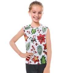 Pngtree-watercolor-christmas-pattern-background Kids  Mesh Tank Top