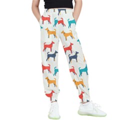 Animal-seamless-vector-pattern-of-dog-kannaa Kids  Elastic Waist Pants by nate14shop