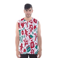 Chrismas Pattern Men s Basketball Tank Top by nate14shop