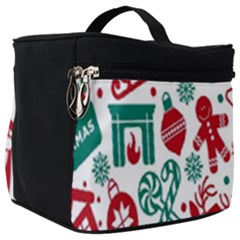 Chrismas Pattern Make Up Travel Bag (big) by nate14shop