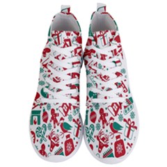 Chrismas Pattern Men s Lightweight High Top Sneakers by nate14shop