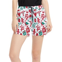 Chrismas Pattern Women s Runner Shorts by nate14shop