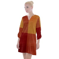 Tablecloth Open Neck Shift Dress