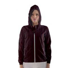 Wood Dark Brown Women s Hooded Windbreaker by nate14shop