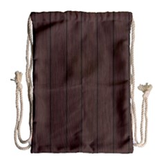 Wood Dark Brown Drawstring Bag (large) by nate14shop