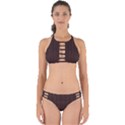 Wood Dark Brown Perfectly Cut Out Bikini Set View1