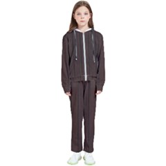 Wood Dark Brown Kids  Tracksuit by nate14shop