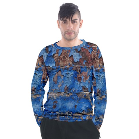 Background Wood Texture Men s Long Sleeve Raglan Tee by nate14shop