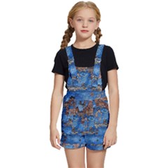 Background Wood Texture Kids  Short Overalls by nate14shop