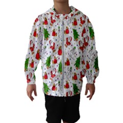 Hd-wallpaper-christmas-pattern-pattern-christmas-trees-santa-vector Kids  Hooded Windbreaker by nate14shop