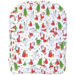 Hd-wallpaper-christmas-pattern-pattern-christmas-trees-santa-vector Full Print Backpack by nate14shop