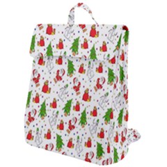 Hd-wallpaper-christmas-pattern-pattern-christmas-trees-santa-vector Flap Top Backpack by nate14shop