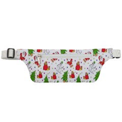 Hd-wallpaper-christmas-pattern-pattern-christmas-trees-santa-vector Active Waist Bag by nate14shop