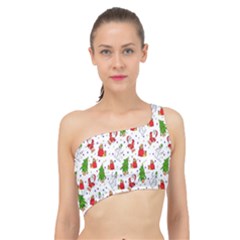 Hd-wallpaper-christmas-pattern-pattern-christmas-trees-santa-vector Spliced Up Bikini Top  by nate14shop