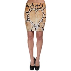 Wooden Heart Bodycon Skirt