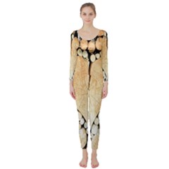 Wooden Heart Long Sleeve Catsuit