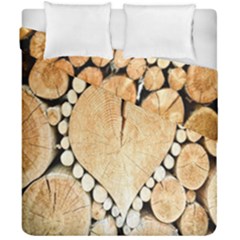 Wooden Heart Duvet Cover Double Side (California King Size)