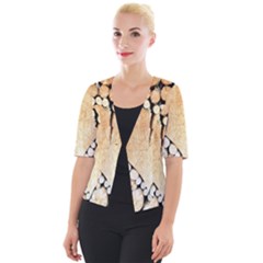 Wooden Heart Cropped Button Cardigan