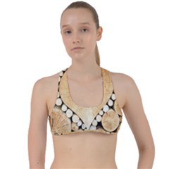 Wooden Heart Criss Cross Racerback Sports Bra