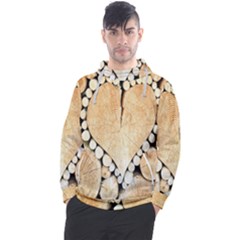 Wooden Heart Men s Pullover Hoodie