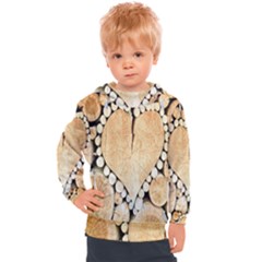 Wooden Heart Kids  Hooded Pullover