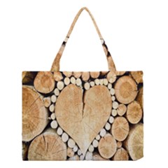 Wooden Heart Medium Tote Bag