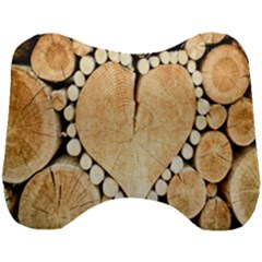 Wooden Heart Head Support Cushion