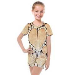 Wooden Heart Kids  Mesh Tee and Shorts Set